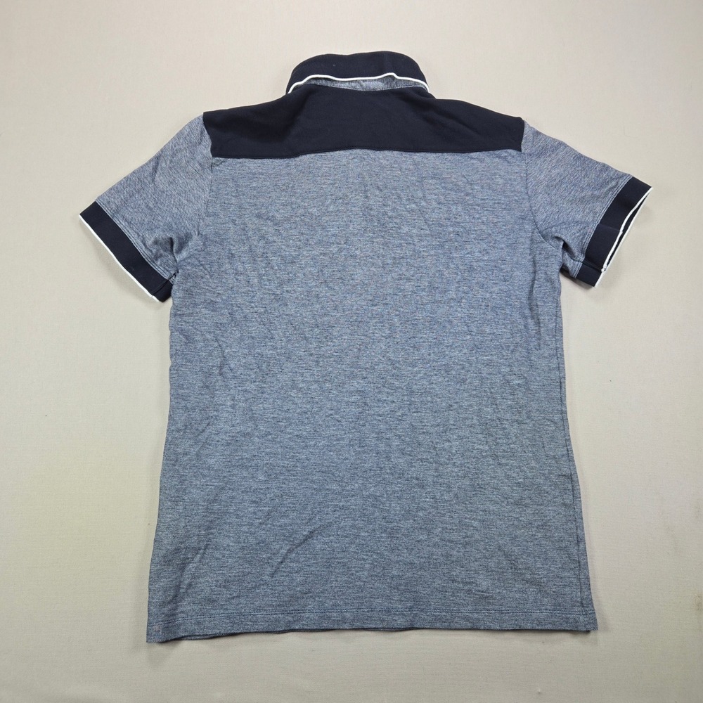 Armani Exchange Polo Shirt Marled Contrast Trim Blue Men Medium - Picture 2 of 11